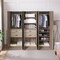 Manhattan Comfort Lee Module Wardrobe Closet in Rustic Grey, 3PK 3-WC00123-GY - alternate 8